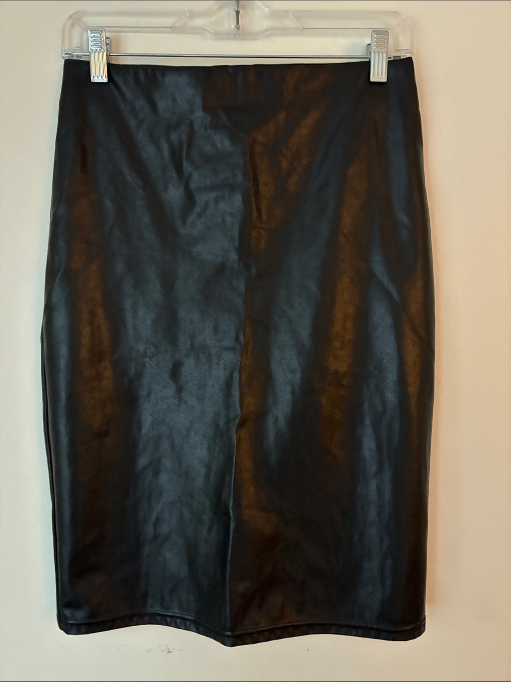 Aritzia “TEN by Babaton” Black Faux Leather Pencil Skirt - Women's